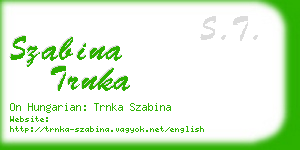 szabina trnka business card